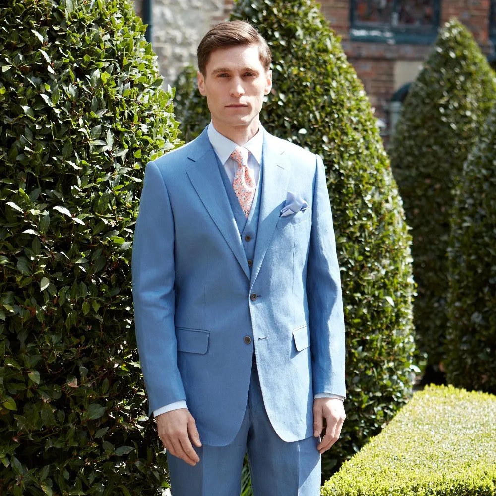 William Pale Blue Linen Jacket