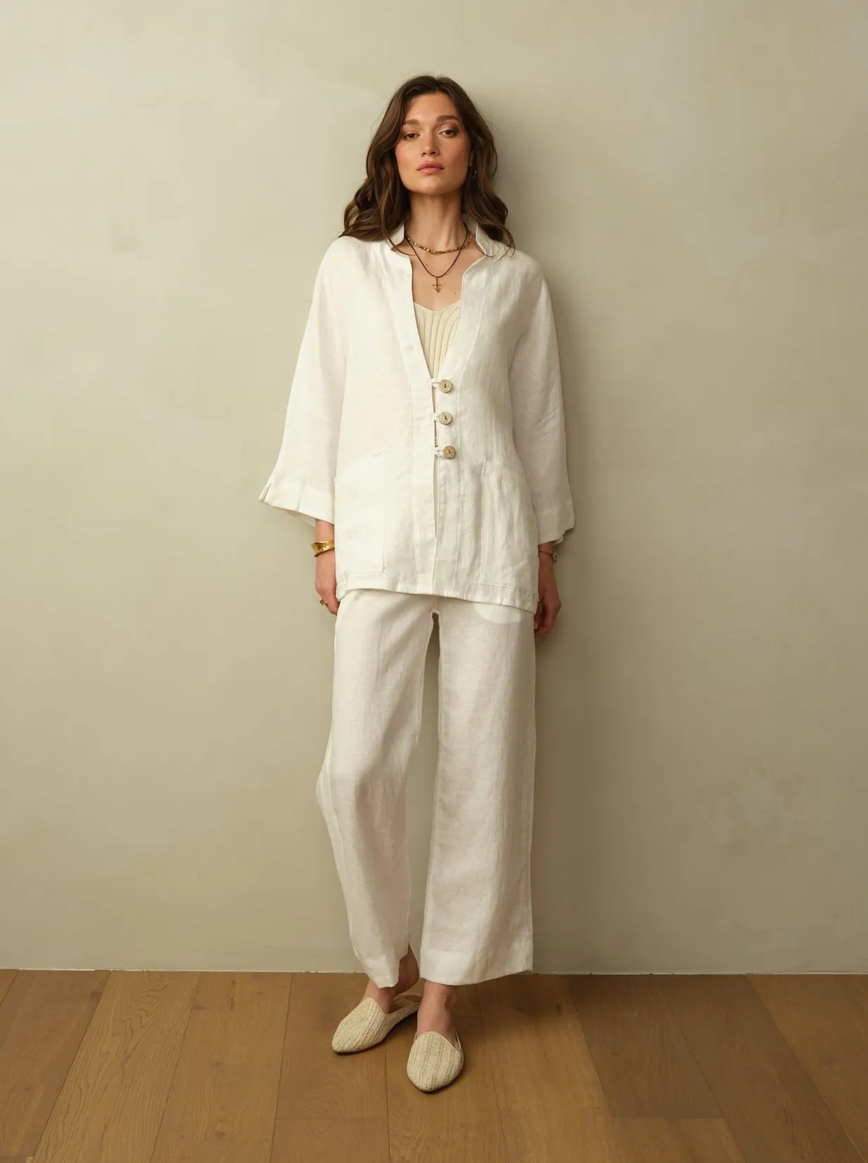 Women's Aoki Linen Kimono Jacket