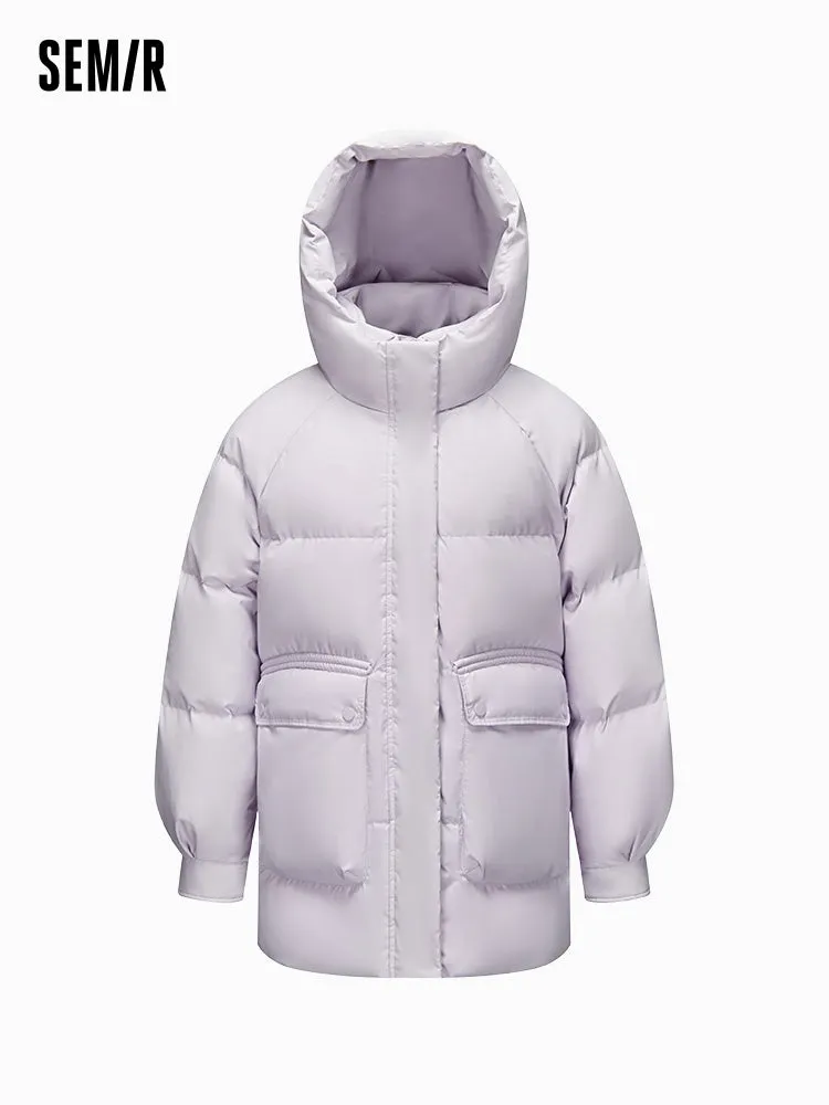 Women's mid-length regular down jacket