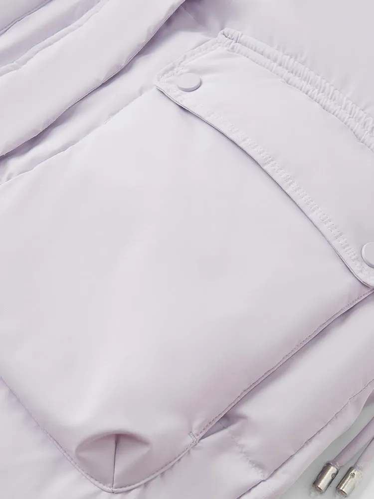 Women's mid-length regular down jacket
