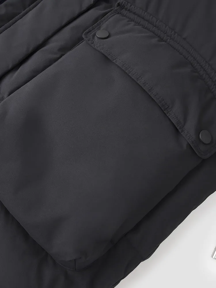 Women's mid-length regular down jacket