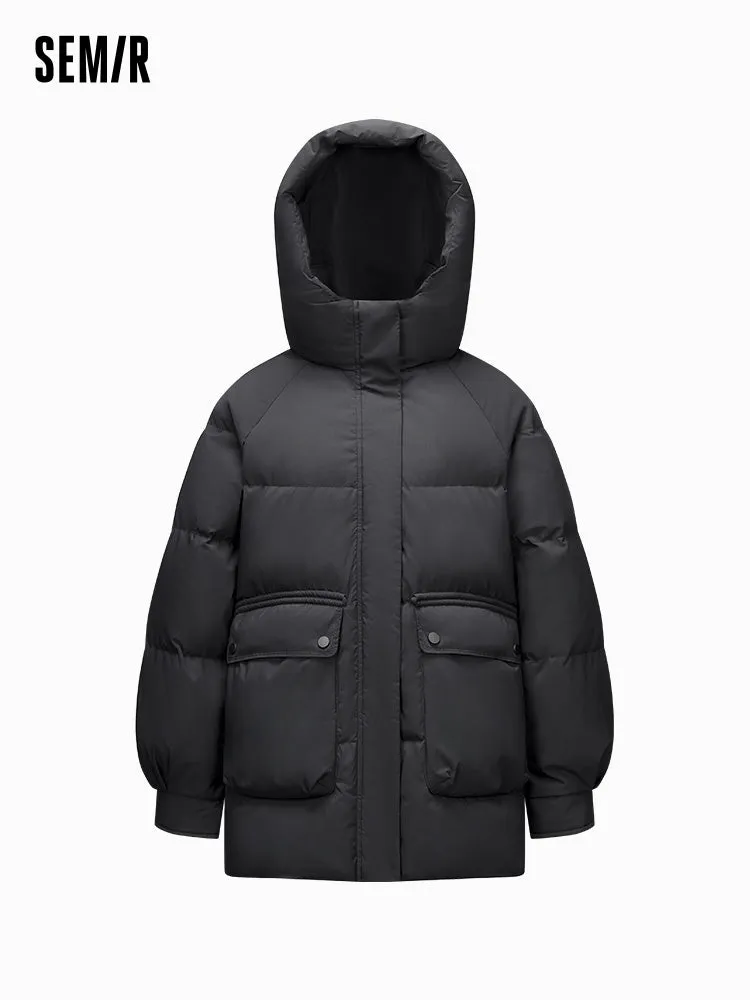 Women's mid-length regular down jacket