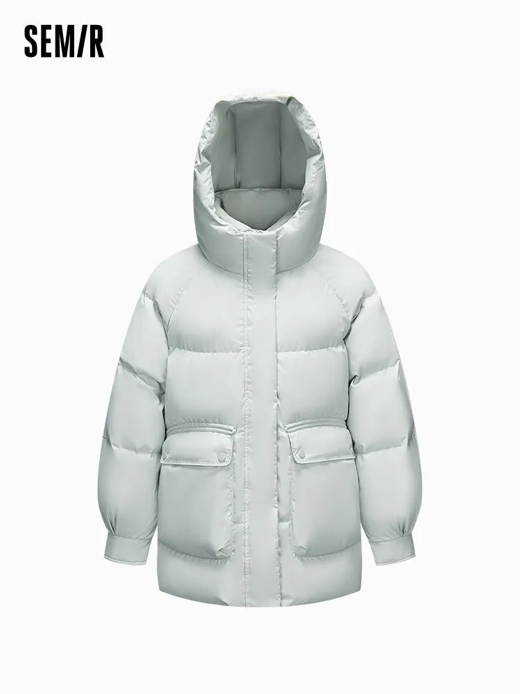 Women's mid-length regular down jacket