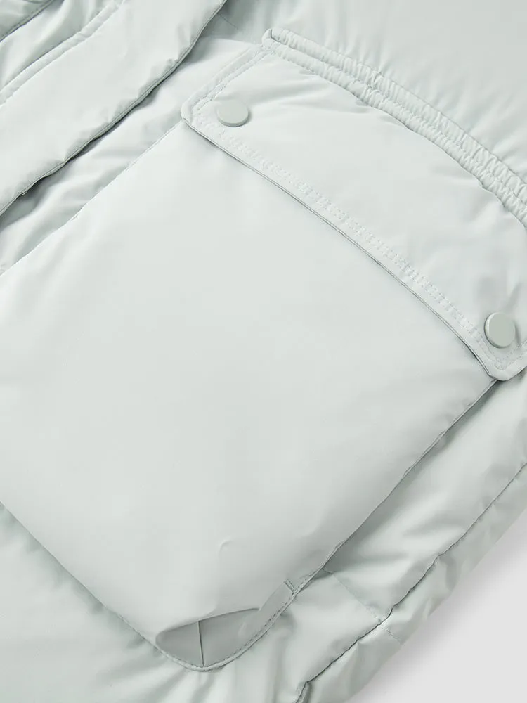 Women's mid-length regular down jacket
