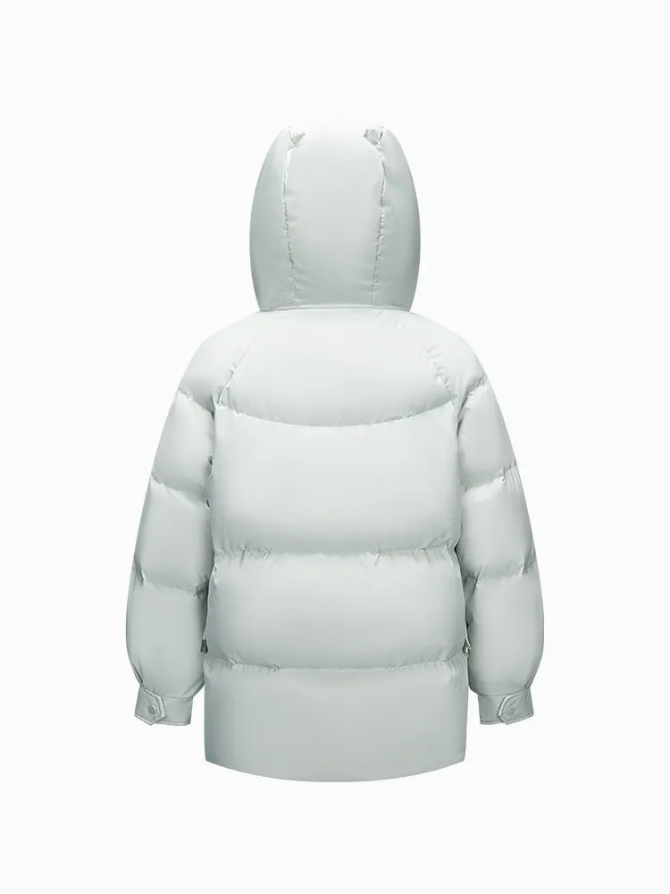 Women's mid-length regular down jacket
