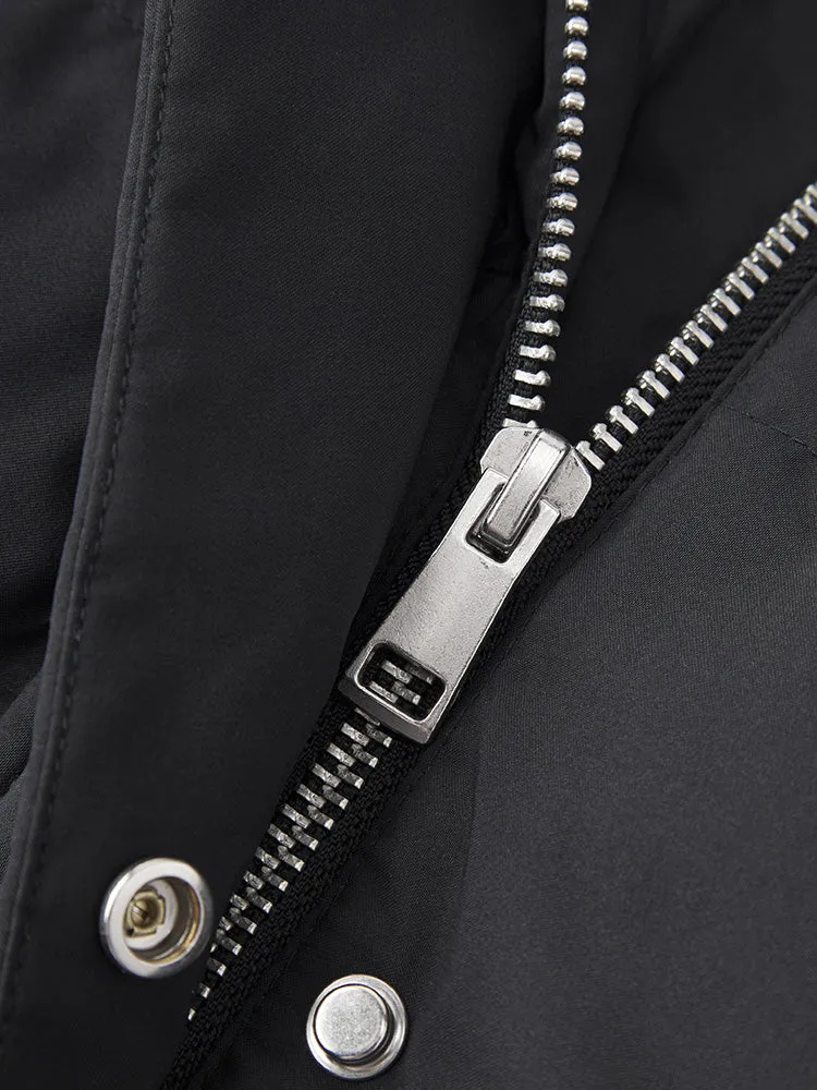 Women's mid-length regular down jacket