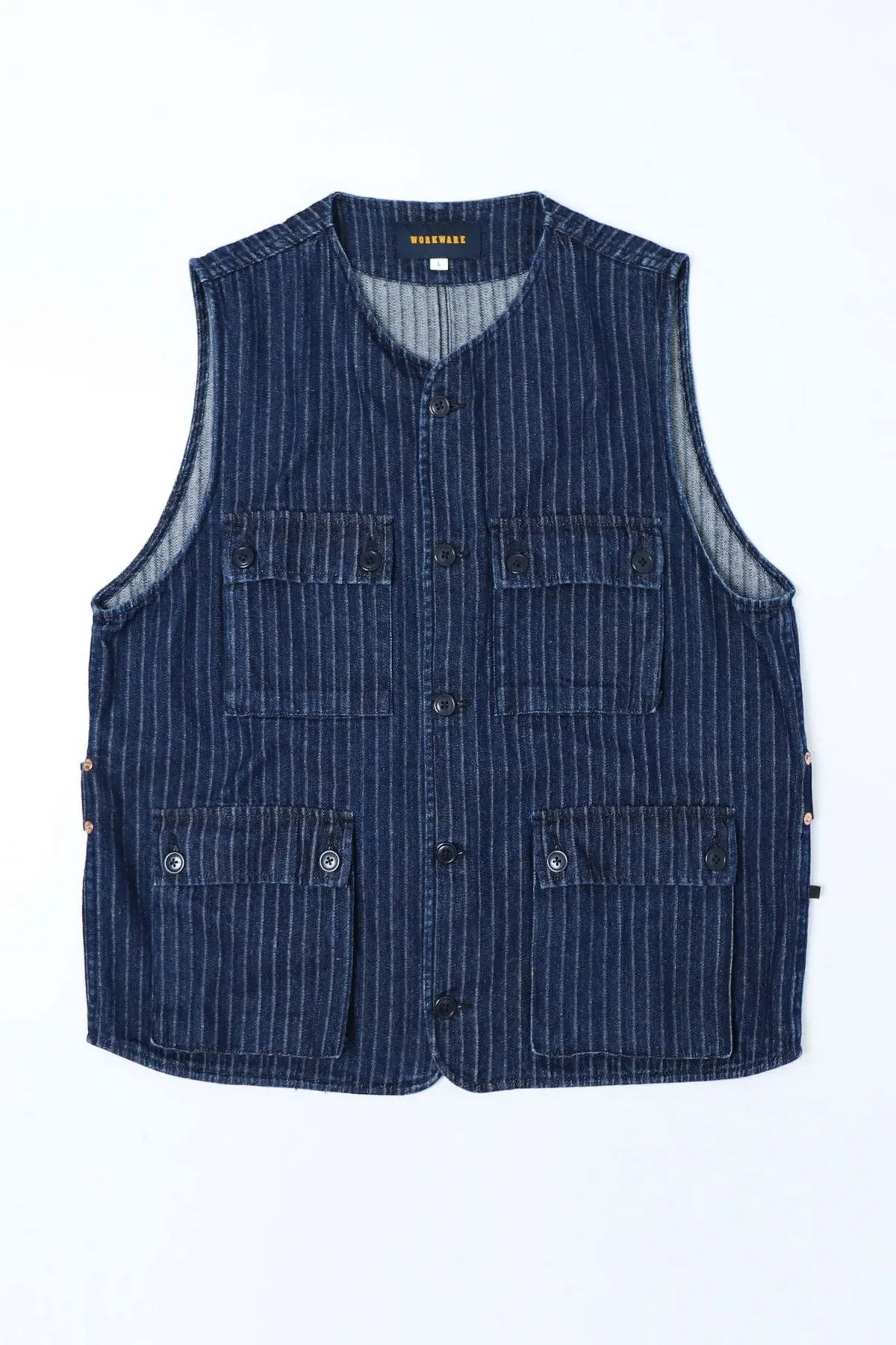 Workware - Striped Indigo Vietnam Vest