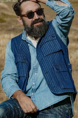 Workware - Striped Indigo Vietnam Vest