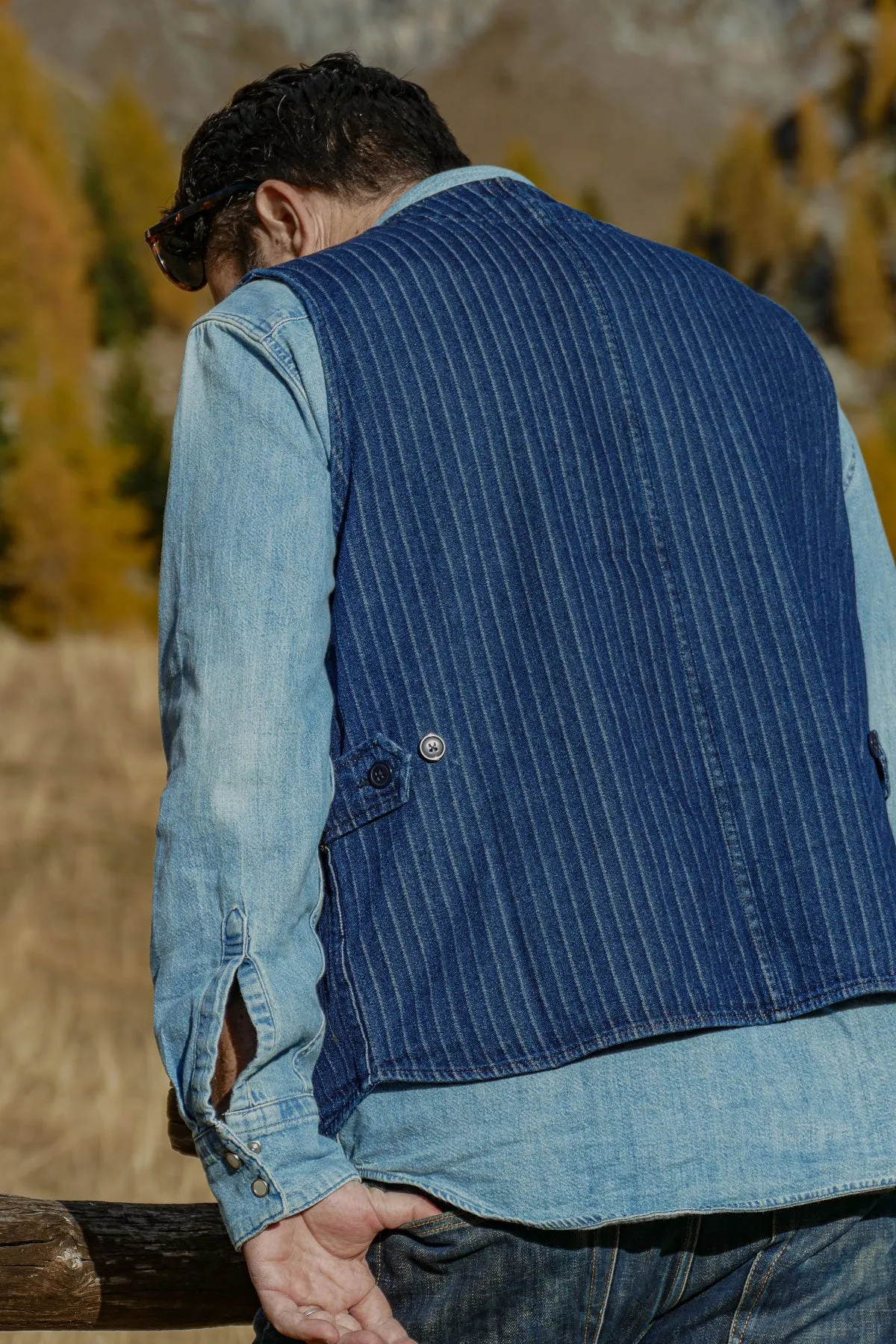 Workware - Striped Indigo Vietnam Vest