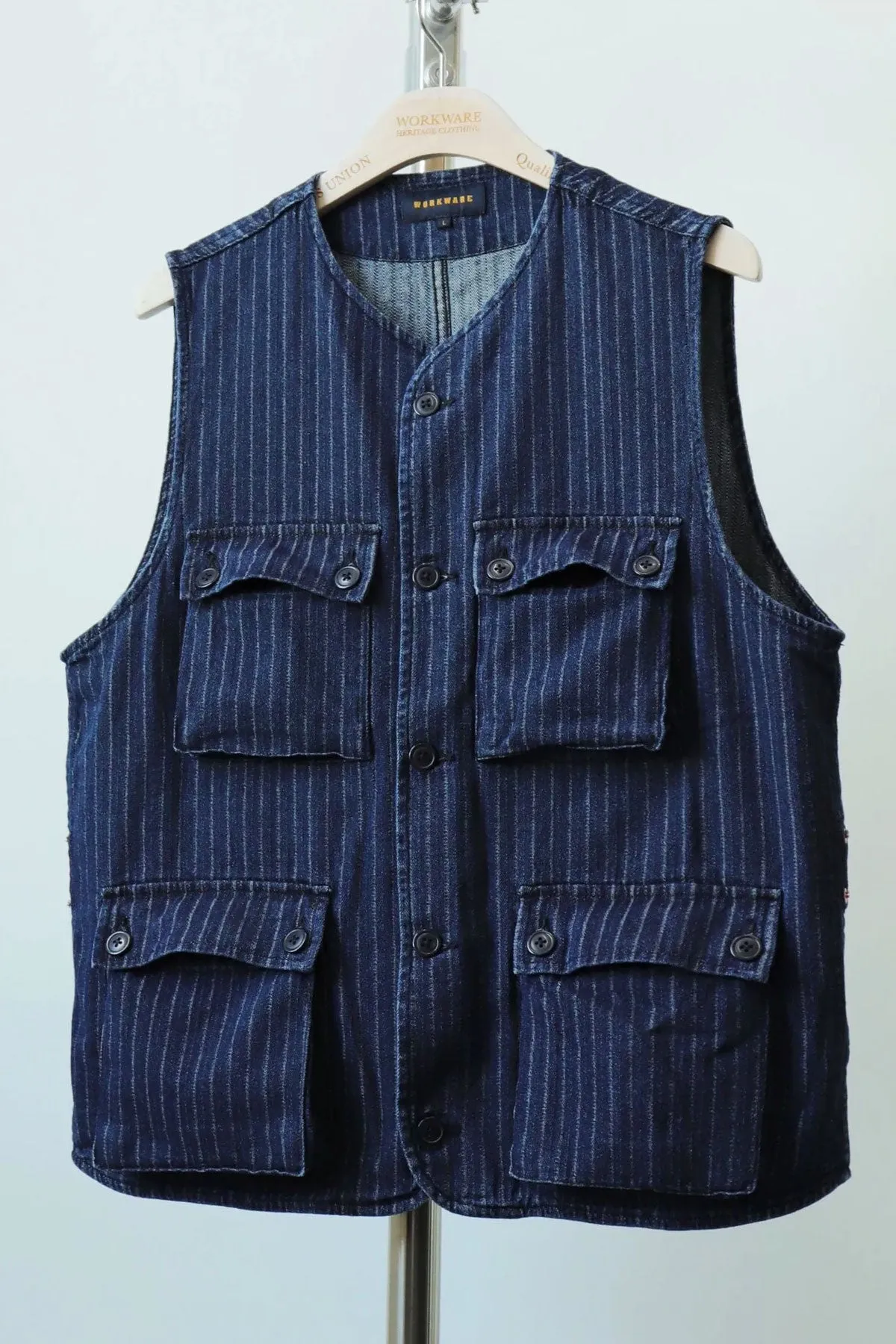Workware - Striped Indigo Vietnam Vest
