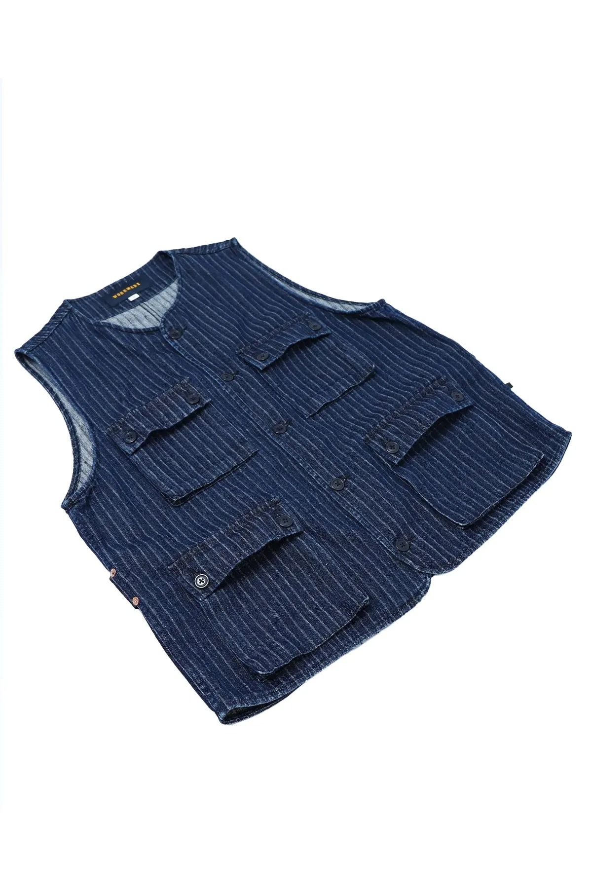 Workware - Striped Indigo Vietnam Vest