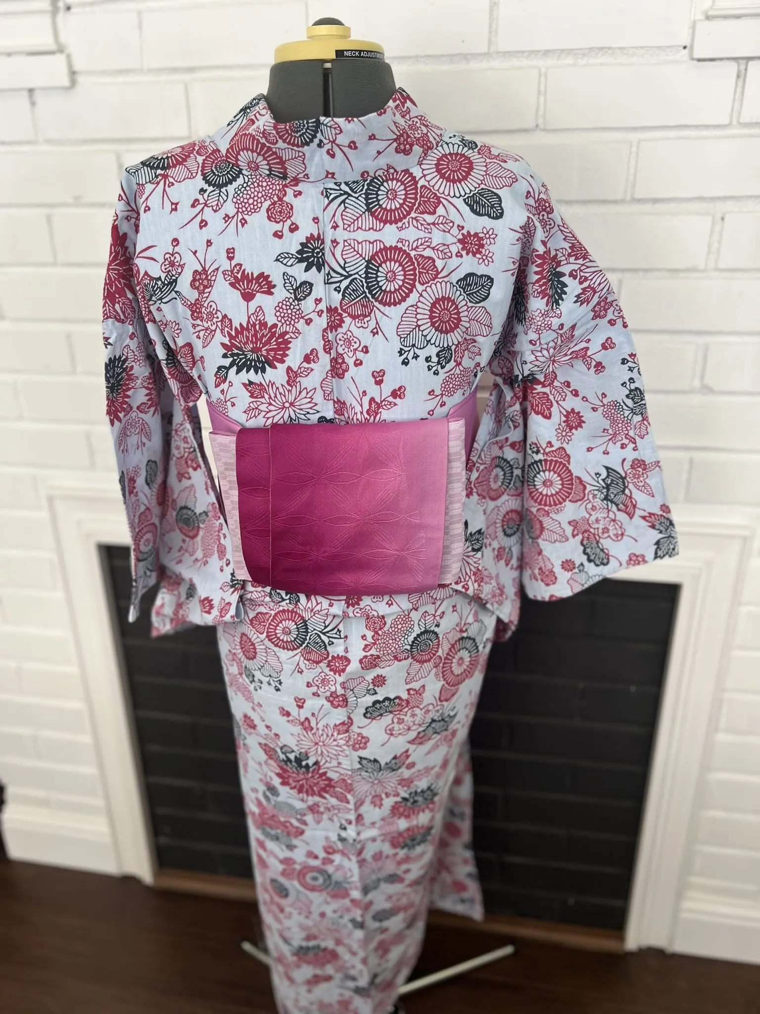 YUKATA, Chrysanthemum, Blue, Size: S-M / Japanese Traditional Women's Yukata