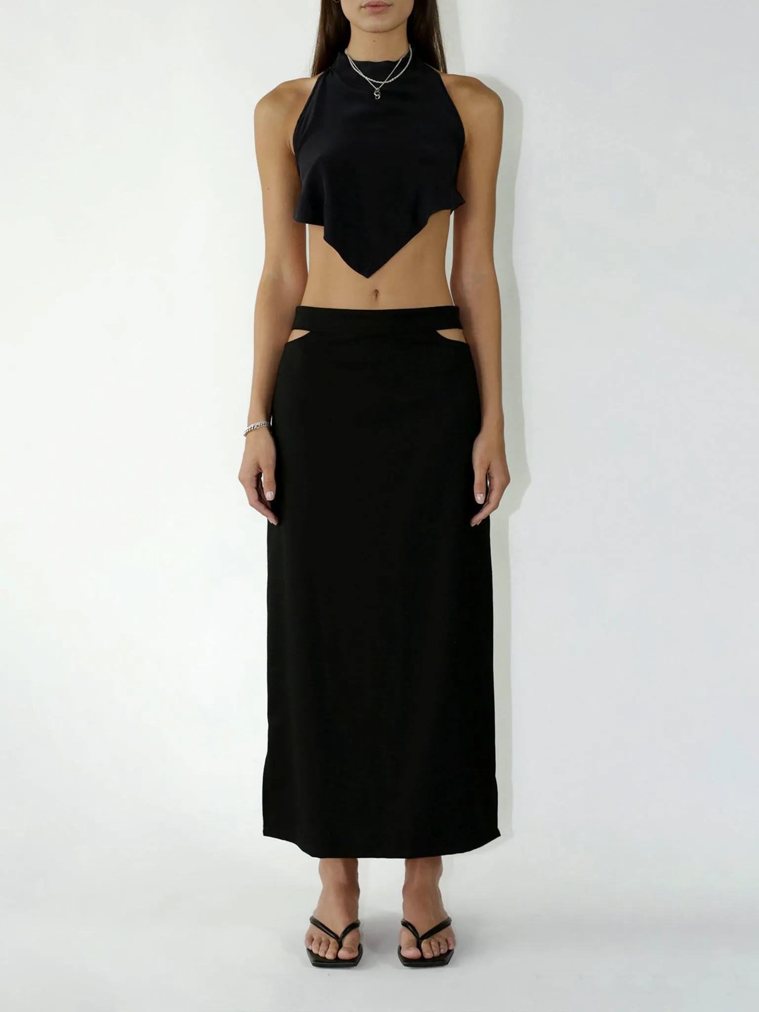 Yuni Cut Out Skirt Black