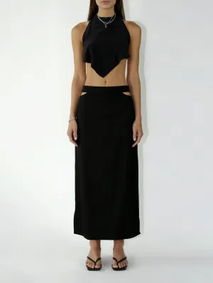 Yuni Cut Out Skirt Black