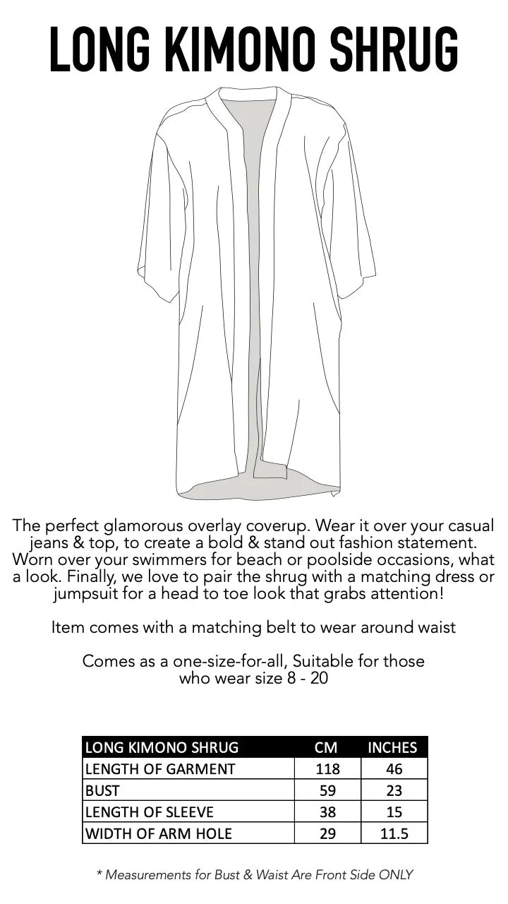 ZAFFARI - KIMONO SHRUG (LONG)